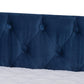 Raphael Modern and Contemporary Navy Blue Velvet Fabric Upholstered Full Size Daybed with Trundle FredCo