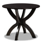 Rasa Modern and Contemporary Grey Fabric Upholstered and Dark Brown Finished Wood 5-Piece Dining Set FredCo