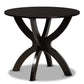 Rasa Modern and Contemporary Grey Fabric Upholstered and Dark Brown Finished Wood 5-Piece Dining Set FredCo