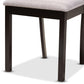Rasa Modern and Contemporary Grey Fabric Upholstered and Dark Brown Finished Wood 5-Piece Dining Set FredCo