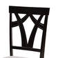 Rasa Modern and Contemporary Grey Fabric Upholstered and Dark Brown Finished Wood 5-Piece Dining Set FredCo