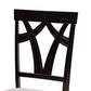Rasa Modern and Contemporary Grey Fabric Upholstered and Dark Brown Finished Wood 5-Piece Dining Set FredCo