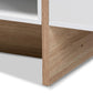 Rasa Modern and Contemporary Two-Tone White and Oak Finished Wood Coffee Table FredCo