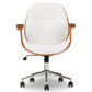 Rathburn Modern and Contemporary White and Walnut Office Chair FredCo