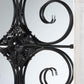 Raum Vintage Classic and Traditional Weathered White Finished Wood and Black Finished Metal Arched Accent Wall Mirror FredCo