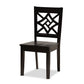Rava Modern and Contemporary Dark Brown Finished Wood 5-Piece Dining Set FredCo