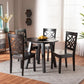 Rava Modern and Contemporary Dark Brown Finished Wood 5-Piece Dining Set FredCo