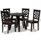 Rava Modern and Contemporary Dark Brown Finished Wood 5-Piece Dining Set FredCo
