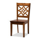Rava Modern and Contemporary Walnut Brown Finished Wood 5-Piece Dining Set FredCo