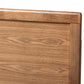 Raya Mid-Century Modern Walnut Brown Finished Wood King Size Headboard FredCo