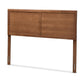Raya Mid-Century Modern Walnut Brown Finished Wood Queen Size Headboard FredCo