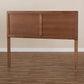 Raya Mid-Century Modern Walnut Brown Finished Wood Queen Size Headboard FredCo