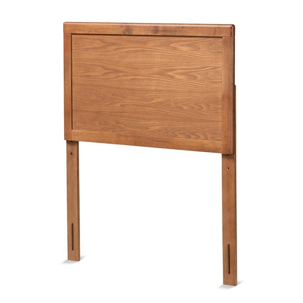 Raya Mid-Century Modern Walnut Brown Finished Wood Twin Size Headboard FredCo