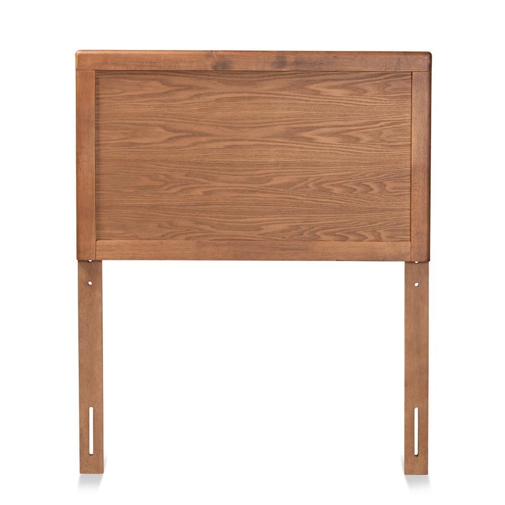 Raya Mid-Century Modern Walnut Brown Finished Wood Twin Size Headboard FredCo