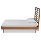 Rayna Mid-Century Modern Walnut Brown Finished Wood Twin Size Platform Bed FredCo