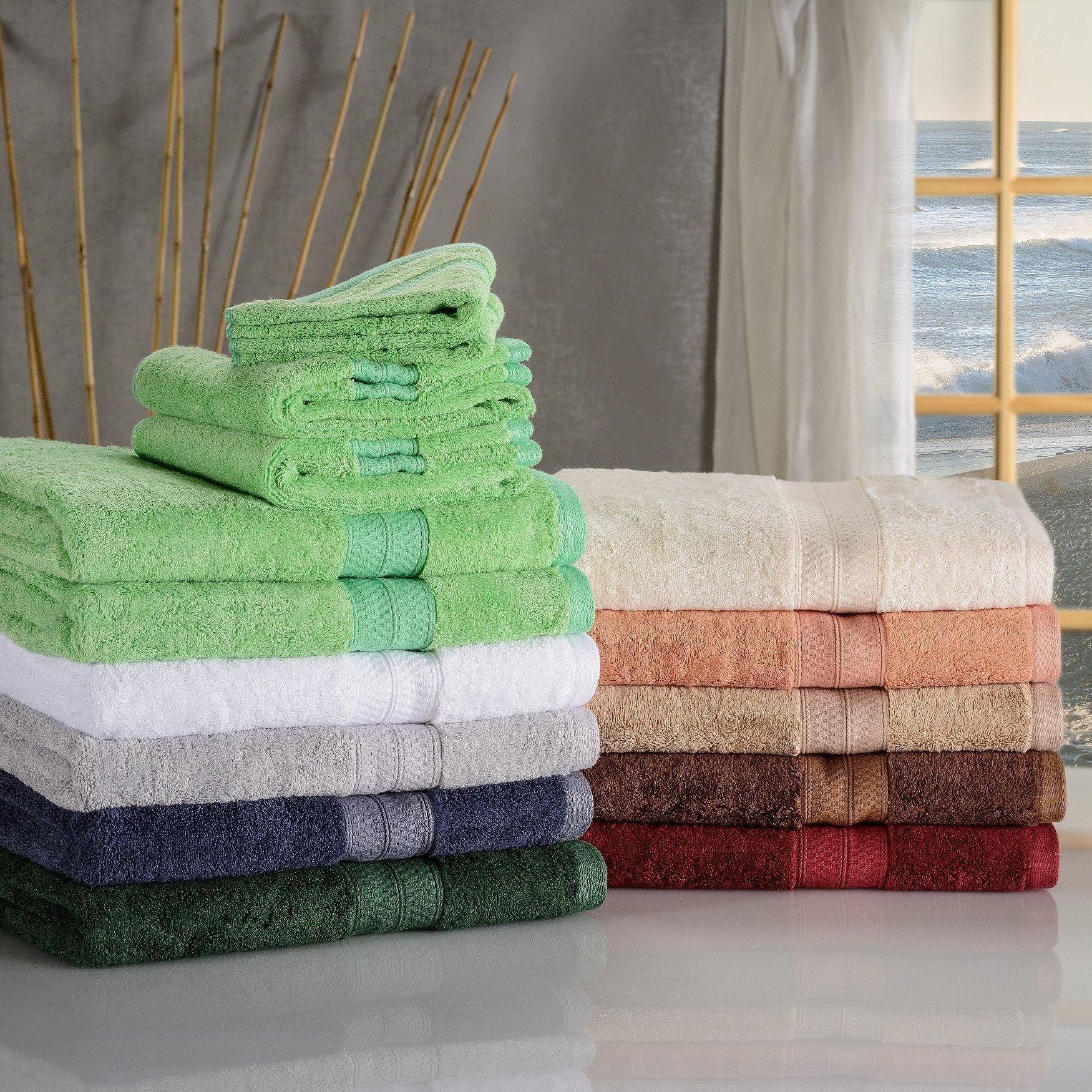 Rayon from Bamboo 650 GSM Plush and Absorbent 6-Piece Towel Set FredCo