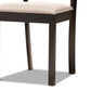 Reagan Modern and Contemporary Sand Fabric Upholstered and Dark Brown Finished Wood 5-Piece Dining Set FredCo