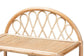 Redell Modern Bohemian Natural Brown Rattan 3-Tier Display Shelf FredCo
