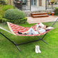 Red/White Outdoor Hammock for 2 People FredCo