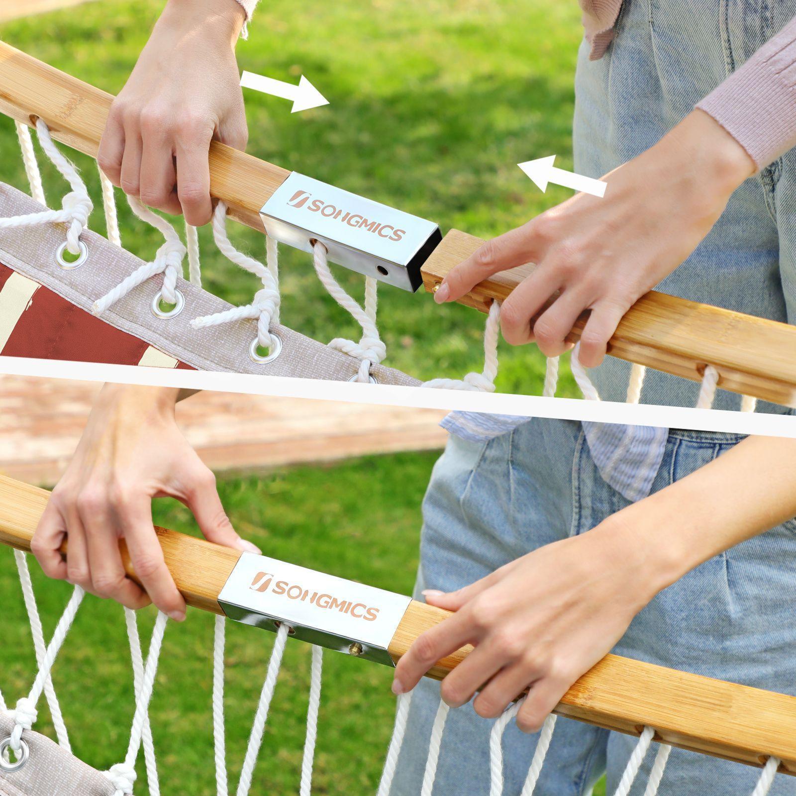Red/White Outdoor Hammock for 2 People FredCo
