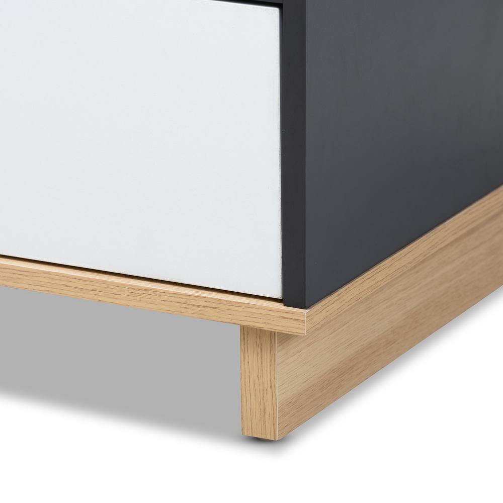 Reed Mid-Century Modern Multicolor 2-Drawer Wood TV Stand FredCo