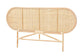Reegan Modern Bohemian Natural Brown Rattan Queen Size Standalone Headboard FredCo
