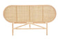 Reegan Modern Bohemian Natural Brown Rattan Queen Size Standalone Headboard FredCo