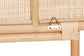Reegan Modern Bohemian Natural Brown Rattan Queen Size Standalone Headboard FredCo