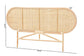 Reegan Modern Bohemian Natural Brown Rattan Queen Size Standalone Headboard FredCo
