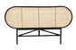 Reegan Modern Bohemian Two-Tone Black and Natural Brown Rattan Queen Size Standalone Headboard FredCo