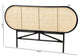 Reegan Modern Bohemian Two-Tone Black and Natural Brown Rattan Queen Size Standalone Headboard FredCo