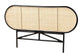 Reegan Modern Bohemian Two-Tone Black and Natural Brown Rattan Queen Size Standalone Headboard FredCo