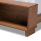 Regina Modern Rustic Ash Walnut Brown Finished Wood Full Size Platform Storage Bed with Built-In Shelves FredCo