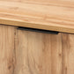 Reid Modern and Contemporary Industrial Oak Finished Wood and Black Metal 3-Drawer Sideboard Buffet FredCo
