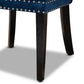 Remy Modern Transitional Navy Blue Velvet Fabric Upholstered Espresso Finished 2-Piece Wood Dining Chair Set FredCo