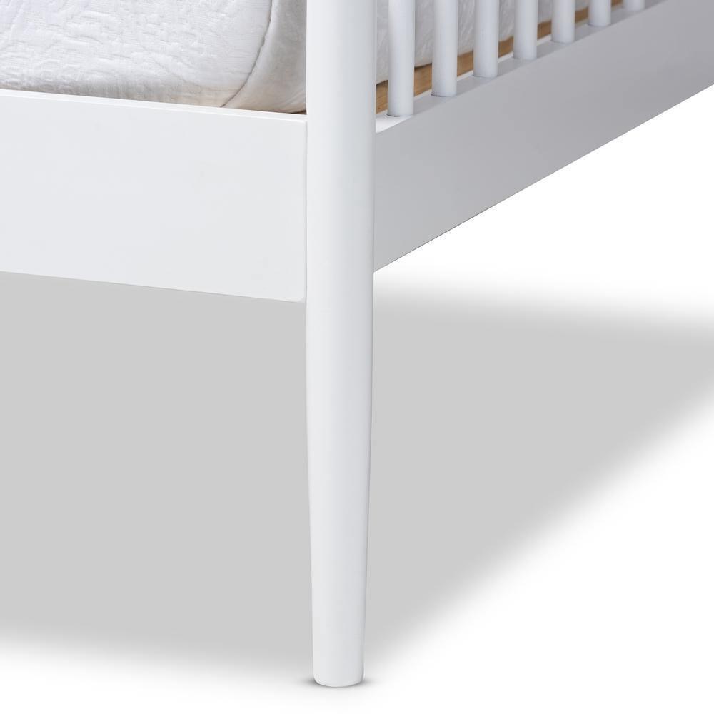 Renata Classic and Traditional White Finished Wood Twin Size Spindle Daybed FredCo