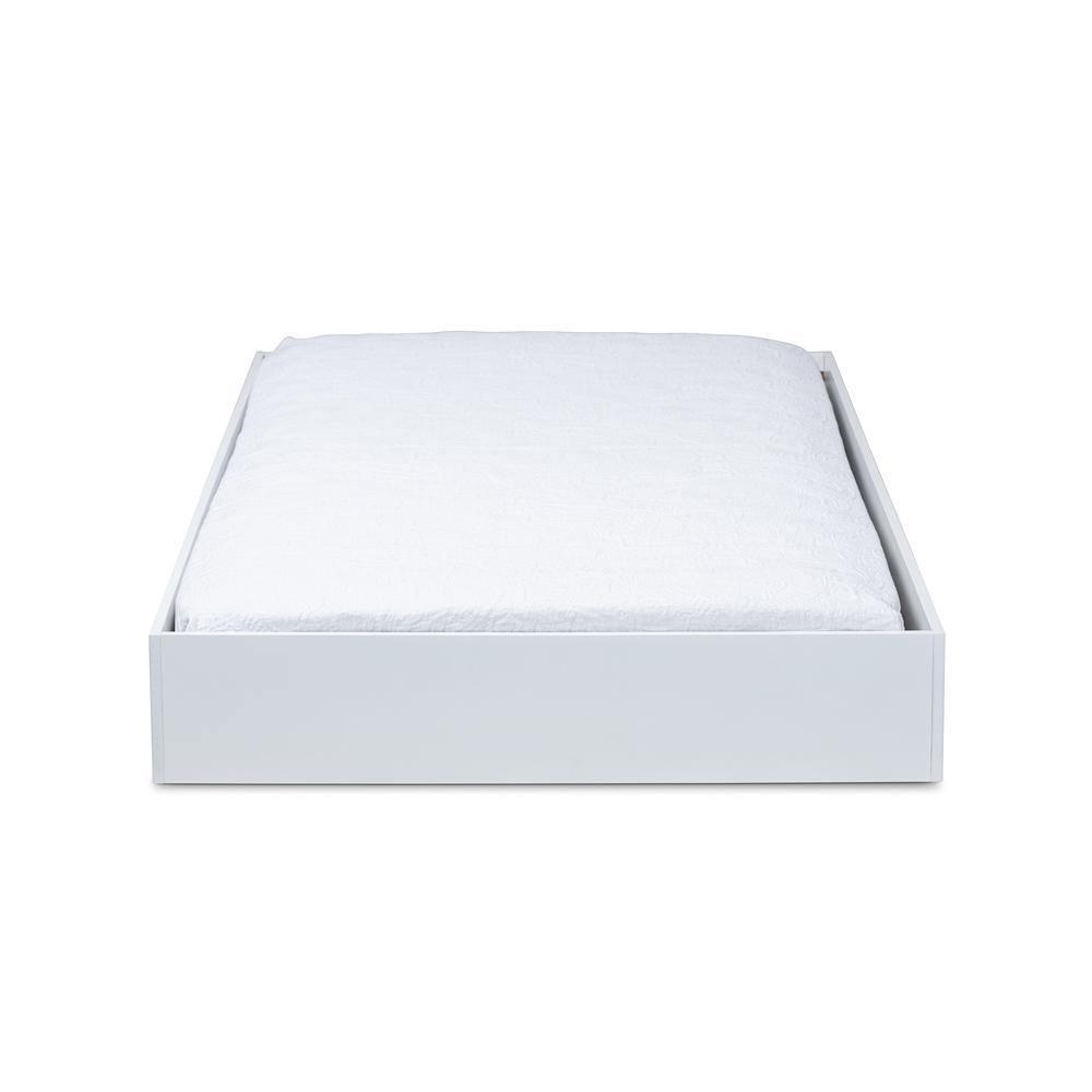 Renata Modern and Contemporary White Finished Wood Twin Size Trundle FredCo