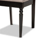 Renaud Modern and Contemporary Sand Fabric Upholstered and Dark Brown Finished Wood 7-Piece Dining Set FredCo