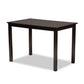 Renaud Modern and Contemporary Sand Fabric Upholstered Espresso Brown Finished 5-Piece Wood Dining Set FredCo