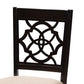 Renaud Modern and Contemporary Sand Fabric Upholstered Espresso Brown Finished 5-Piece Wood Dining Set FredCo