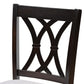 Reneau Modern and Contemporary Gray Fabric Upholstered Espresso Brown Finished Wood Counter Height Pub Chair Set of 2 FredCo