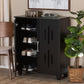 Renley Modern and Contemporary Espresso Brown Finished Wood 2-Door Shoe Storage Cabinet FredCo
