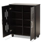 Renley Modern and Contemporary Espresso Brown Finished Wood 2-Door Shoe Storage Cabinet FredCo