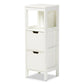 Reuben Cottage and Farmhouse White Finished 2-Drawer Wood Storage Cabinet FredCo