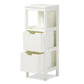 Reuben Cottage and Farmhouse White Finished 2-Drawer Wood Storage Cabinet FredCo