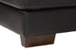 Reverie Modern Black Full Leather Sectional Sofa with Right Facing Chaise FredCo