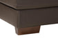 Reverie Modern Brown Full Leather Sectional Sofa with Right Facing Chaise FredCo
