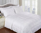 Reversible Solid and Stripes Lightweight Microfiber Comforter Blanket FredCo