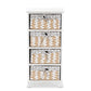 Rianne Modern Transitional White Finished Wood 4-Basket Storage Unit FredCo