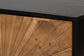 Richardson Mid-Century Transitional Two-Tone Black and Natural Brown Finished Wood 2-Drawer Storage Cabinet FredCo